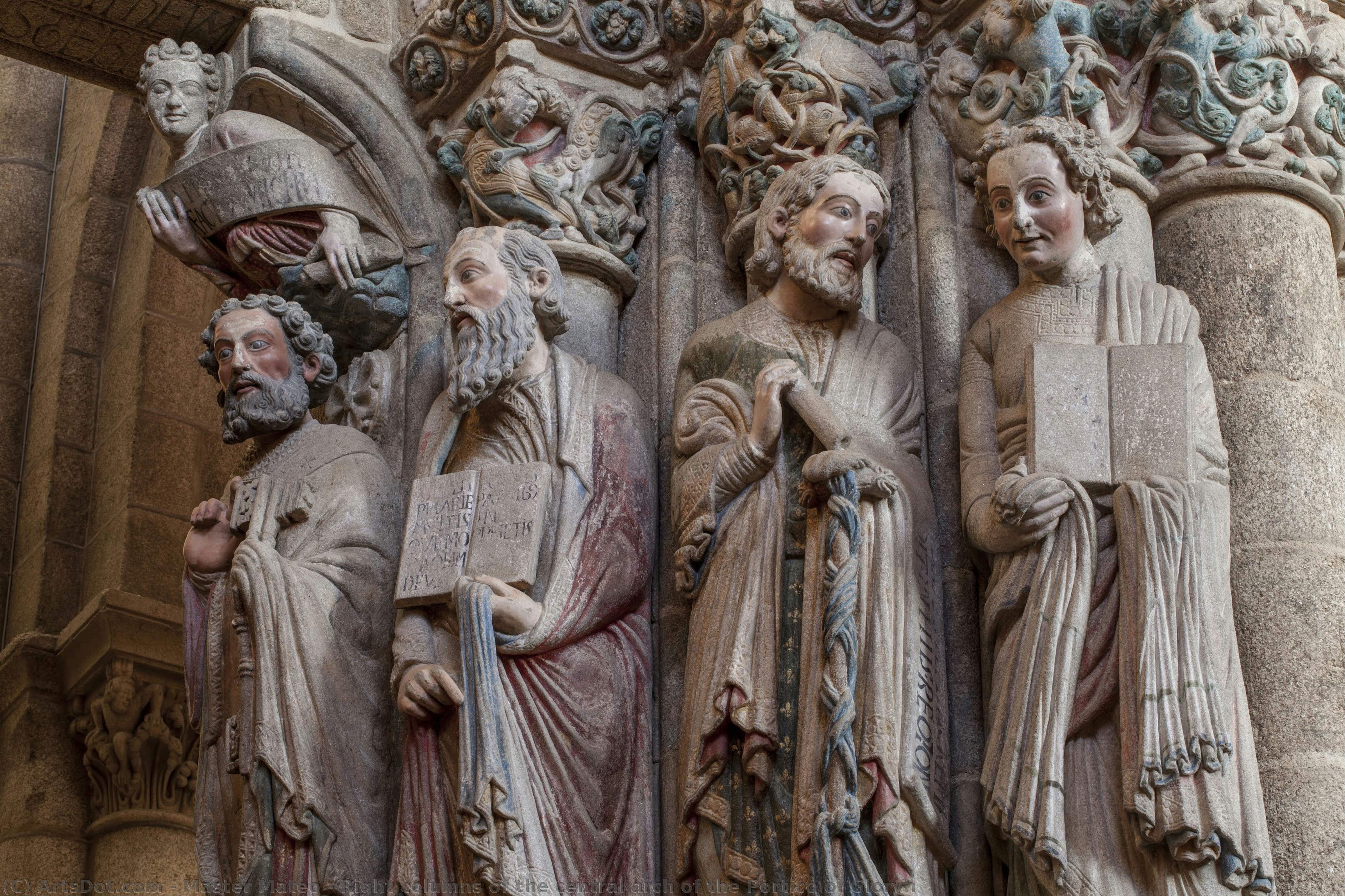 Right Columns Of The Central Arch Of The Portico Of Gloryh — Meister Mateo