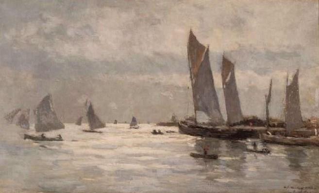 En Rade De La Rochelle — Albert-charles Lebourg