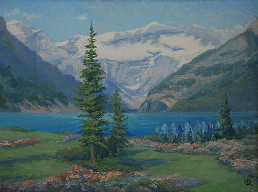 Victoria Glacier And Lake Louise, (painting) — Mary Agnes Yerkes