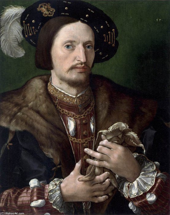 Portrait Of A Man With Gloves — Jan Cornelisz Vermeyen (jan Mayo)