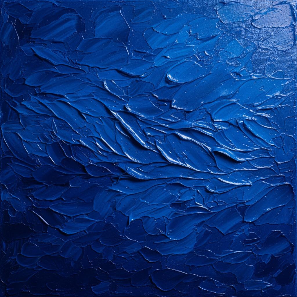 Rhythmic Depths Of Ultramarine: A Sculptural Study In Monochromatic Fluidity And Shadow — David Moreau