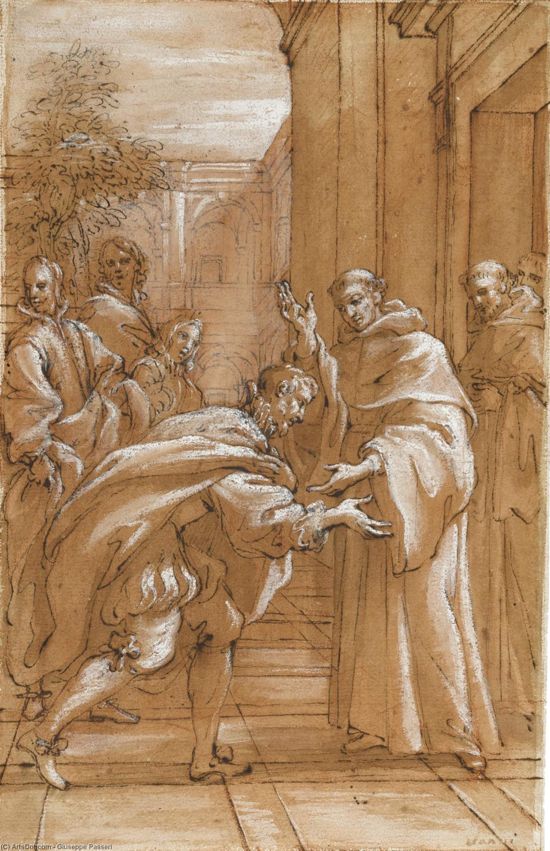 St Bernard Received Into The Abbey Of Citeaux By St Stephen Harding — Giuseppe Passeri