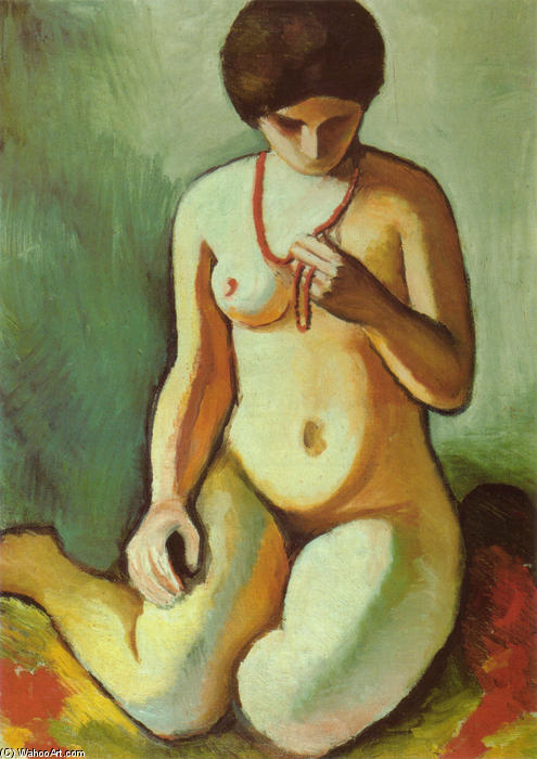 Nude With Coral Necklace — アウグスト・マッケ