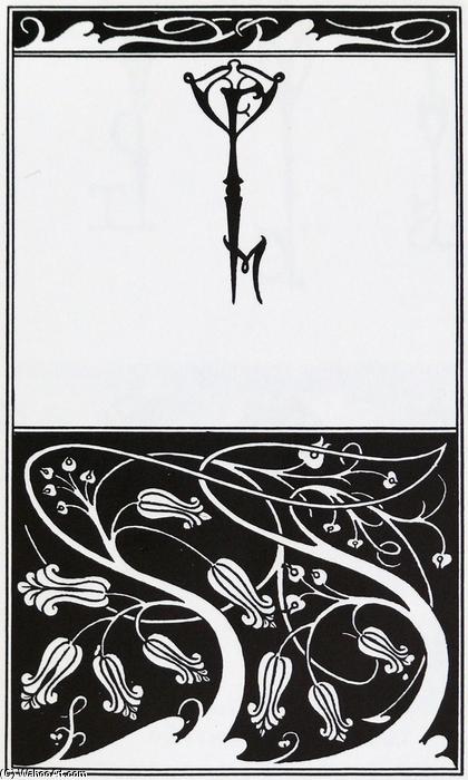 Title Page And Key Monogram Of The Mountain Lover — Aubrey Vincent Beardsley