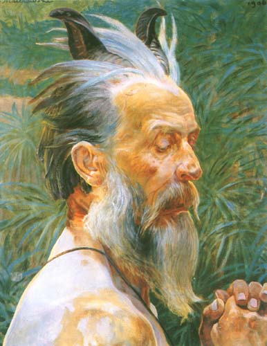 The Head Of The Old Faun — Jacek Malczewski