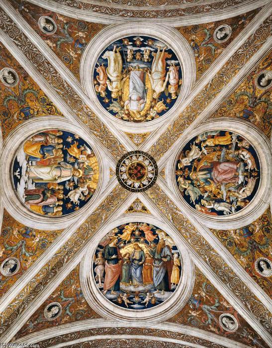 Ceiling With Four Medallions — Vannucci Pietro (le Perugin)