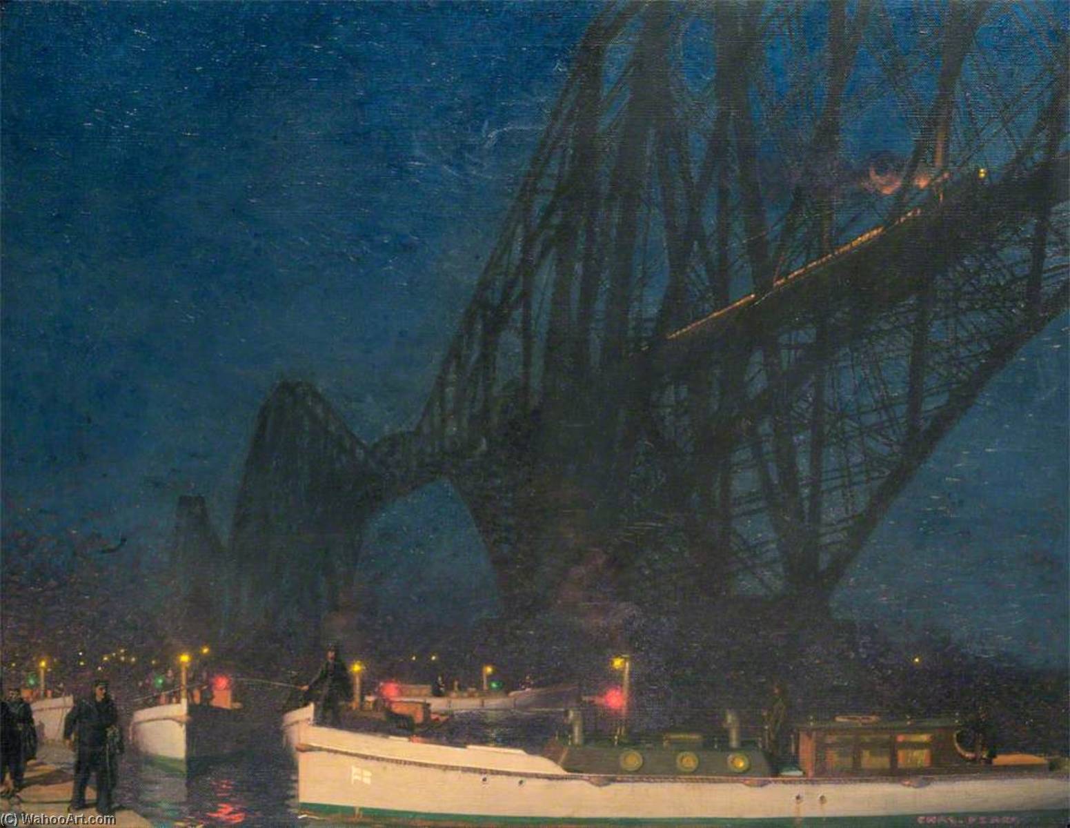 Steam Pinnaces At Hawkes Pier — Charles Pears