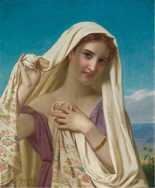 Young Girl In A Veil — Hugues Merle