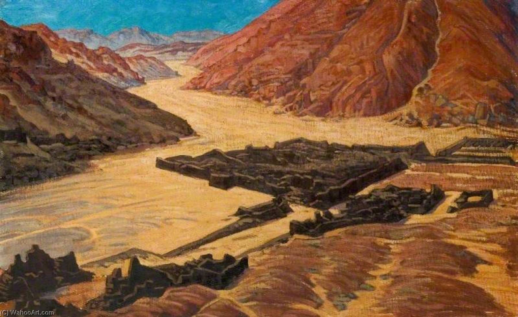 Egyptian Wadi With Ruined Structures — Myrtle Broome