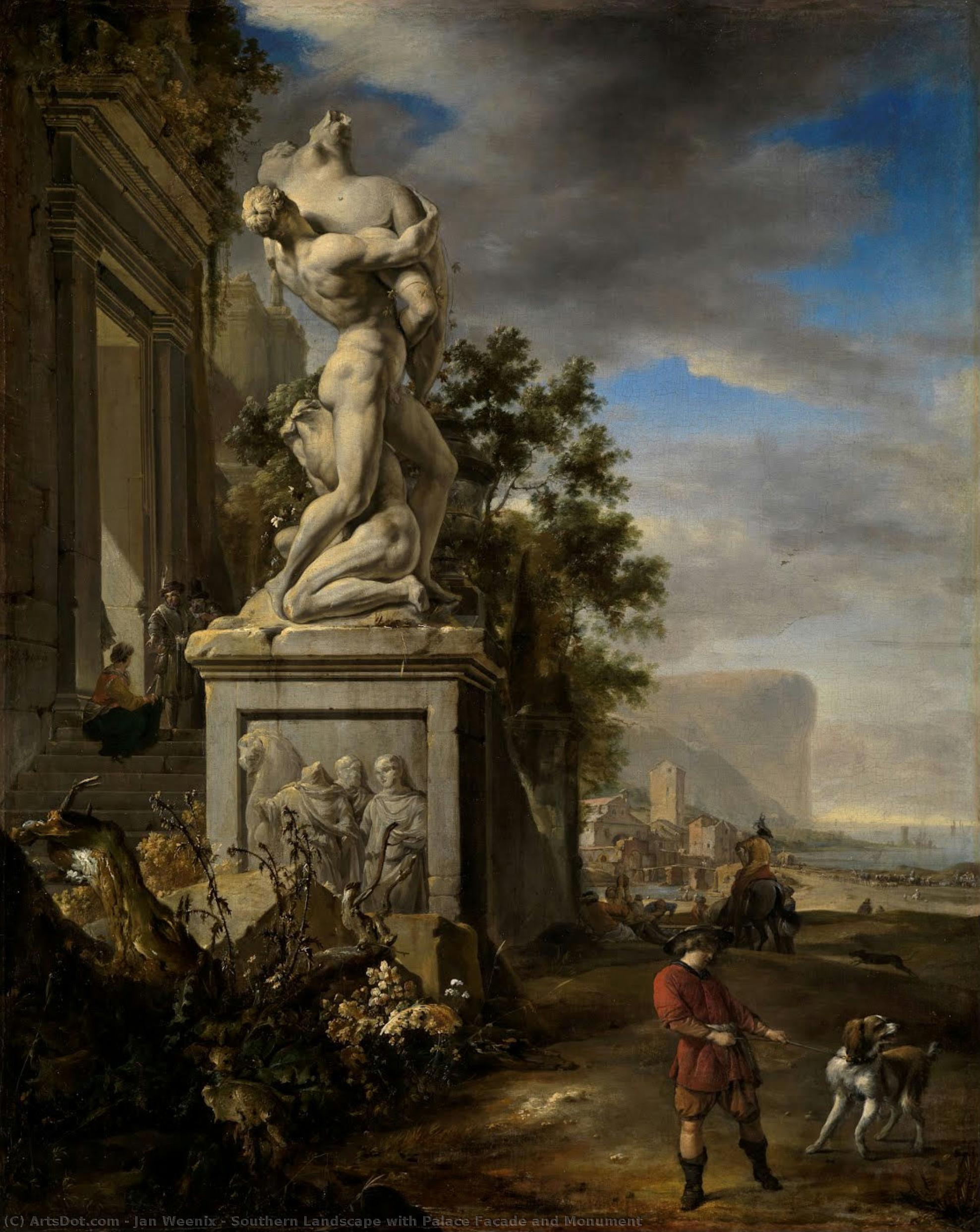 Southern Landscape With Palace Facade And Monument — Ян Веник