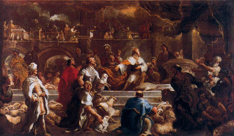 Solomon Making Sacrifices To The Lord Before You Start Building The Temple — Luca Giordano