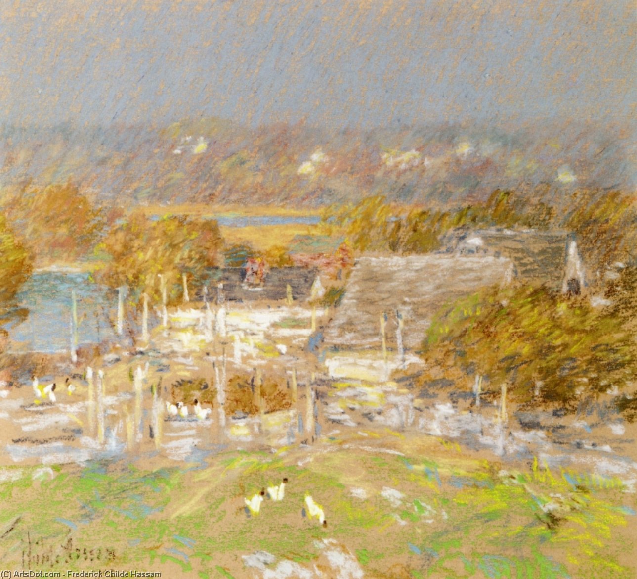 Chicken Yard Back Of The Holley House — Frederick Childe Hassam