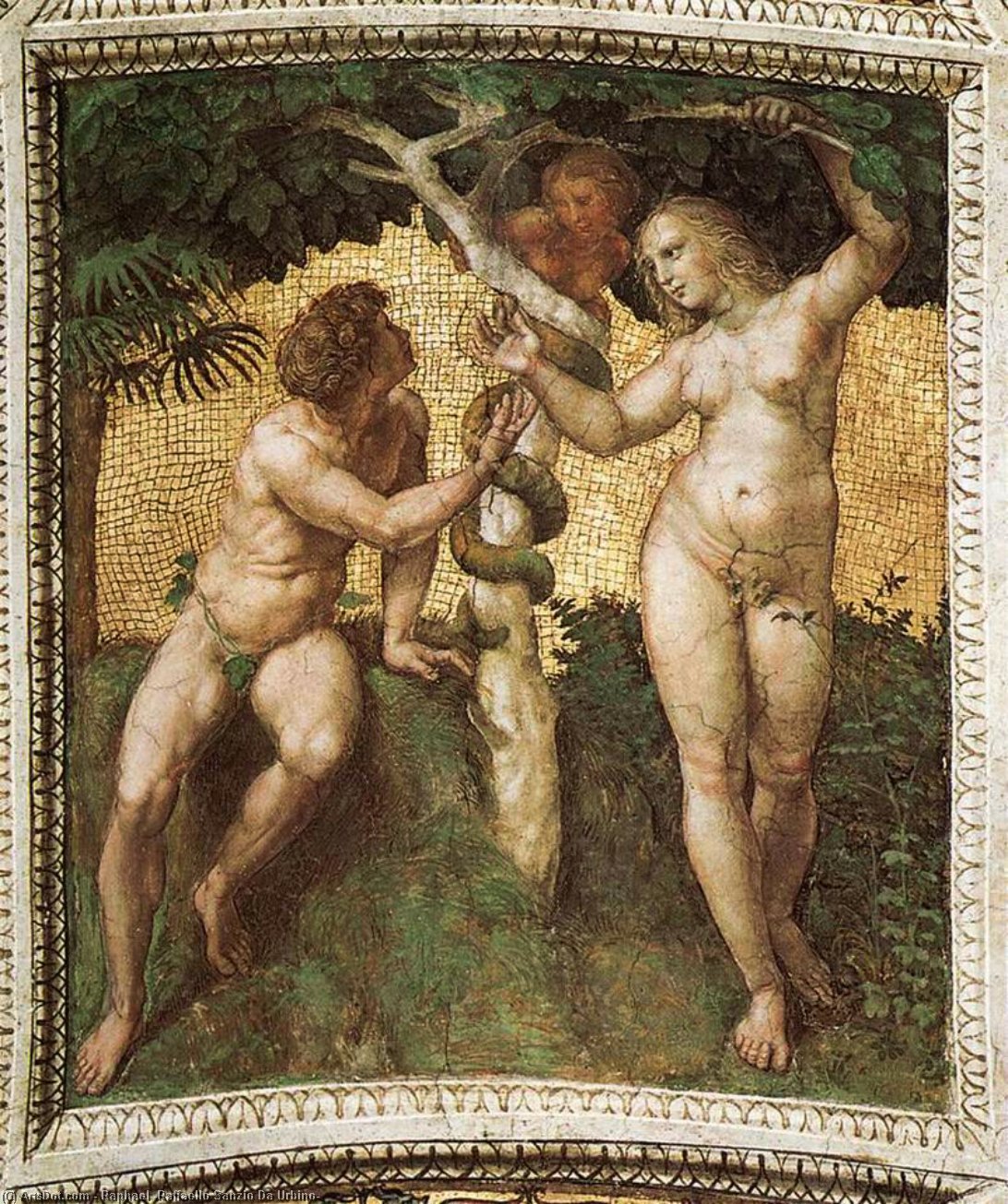 Adam And Eve (ceiling Panel) — Рафаэль
