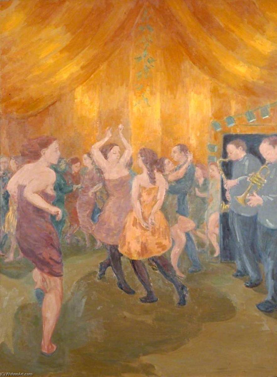 Moguls And Starlets, Yellow Tent I — John Lessore