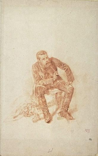 Portrait Of Meissonier, Sitting, Dressed As A Painter For The Army — Jean-louis Ernest Meissonier
