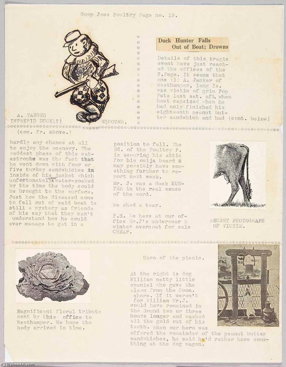 Goop Joe's Poultry Page No. 19 — Joseph Cornell