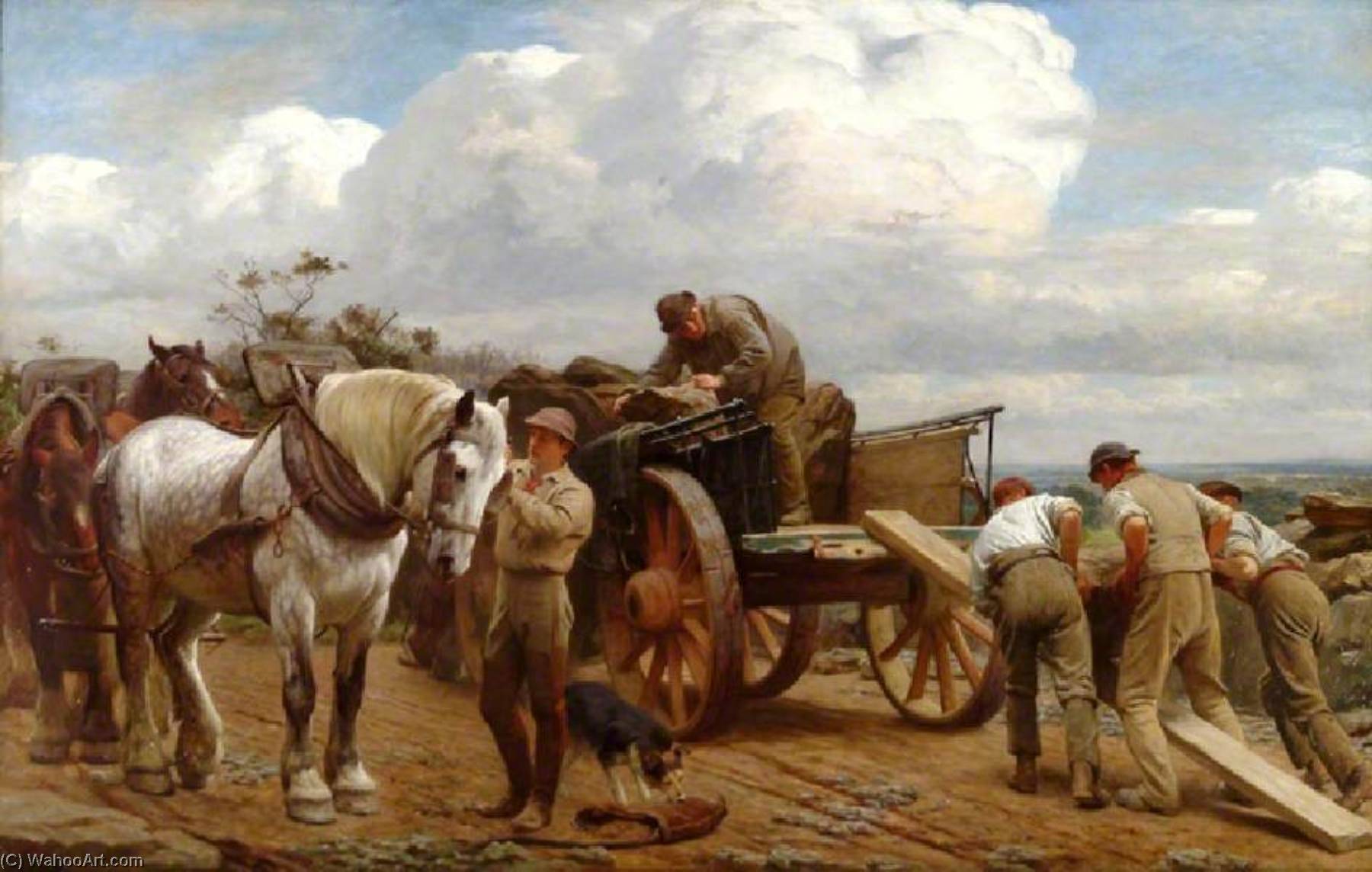 Loading At The Quarry, Holmbury Hill — Henry Tanworth Wells