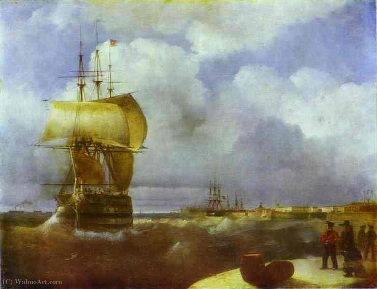 The Great Roads At Kronstadt — Ivan Konstantinovich Aivazovsky