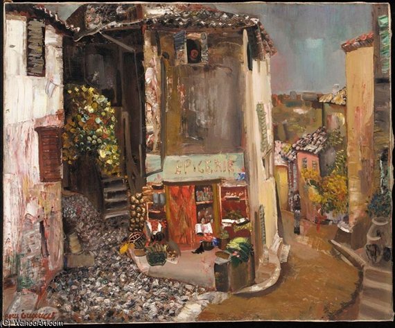 A Provincial French Street — Boris Dmitrievich Grigoriev