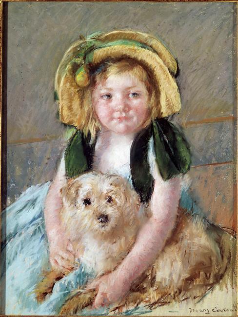 Sara With Her Dog — Mary Stevenson Cassatt