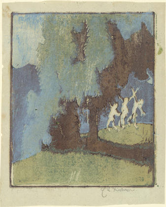 Chestnut Tree In The Moonlight (kastanienbaum Im Mondlicht) — Ernst Ludwig Kirchner