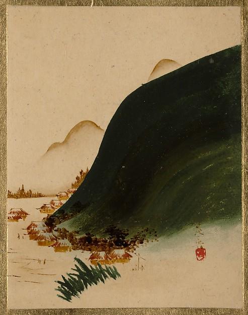 Mountains And Houses — Shibata Zeshin