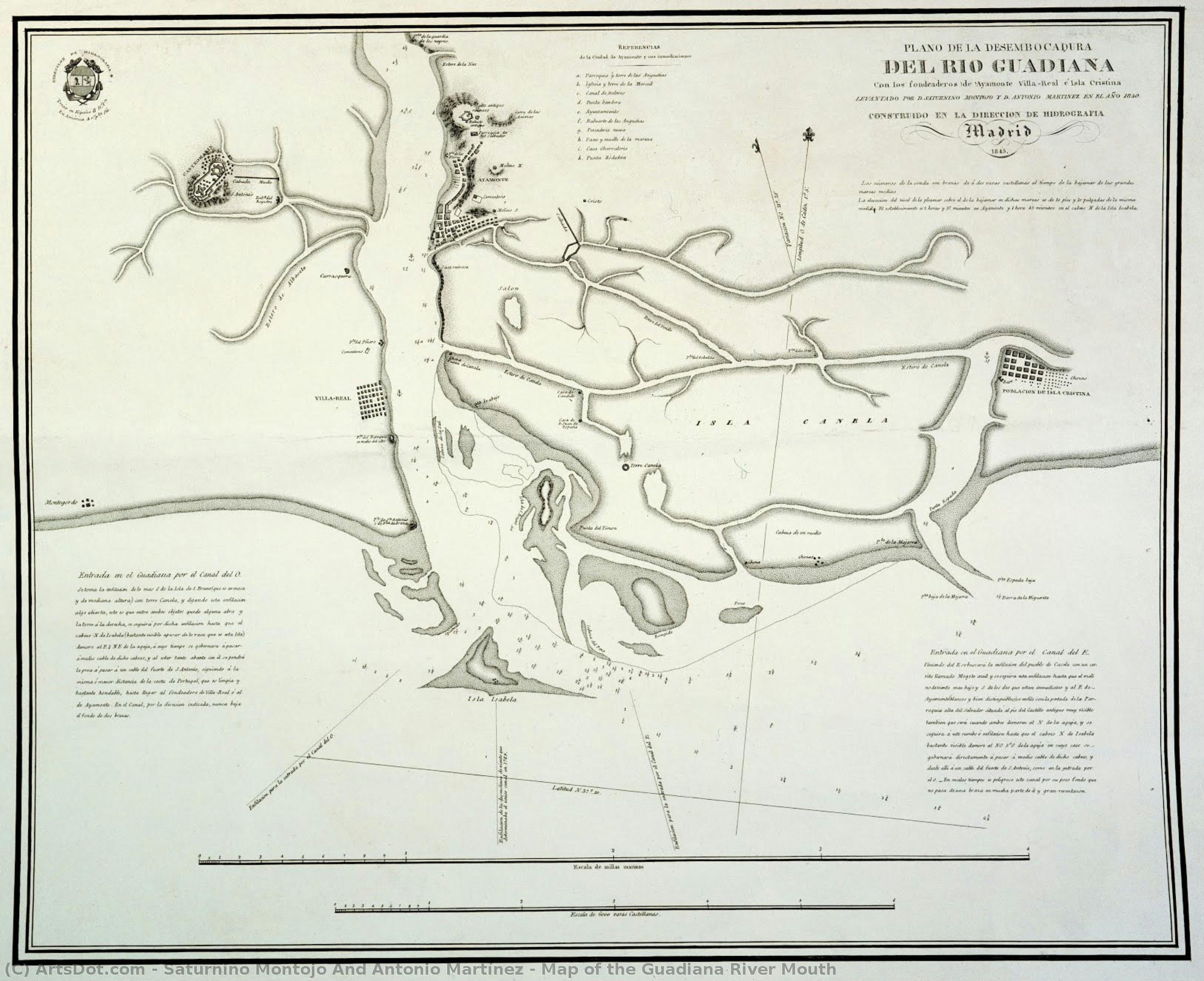 Map Of The Guadiana River Mouth — Saturnino Montojo And Antonio Martínez
