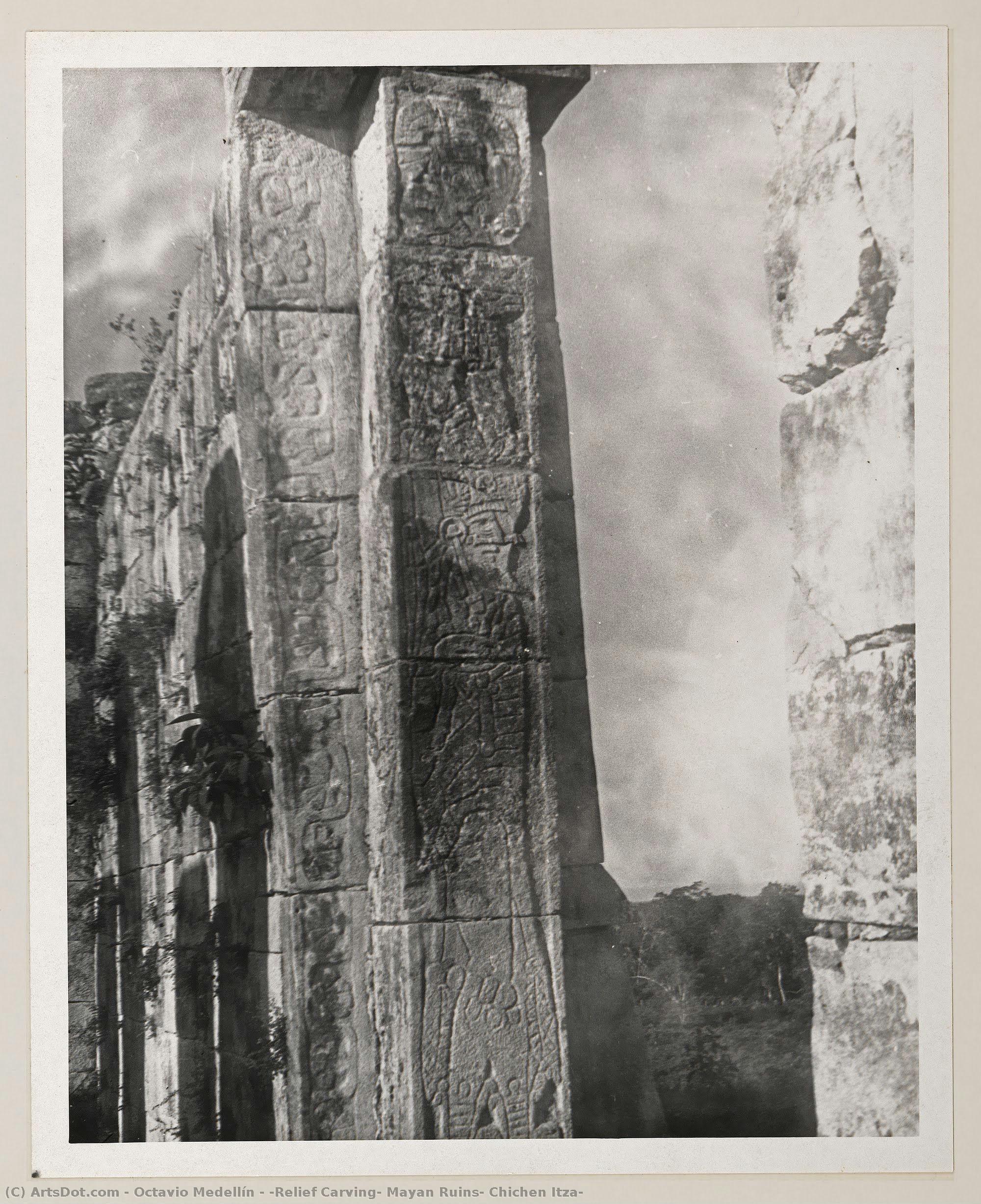 [relief Carving, Mayan Ruins, Chichen Itza] — Octavio Medellín