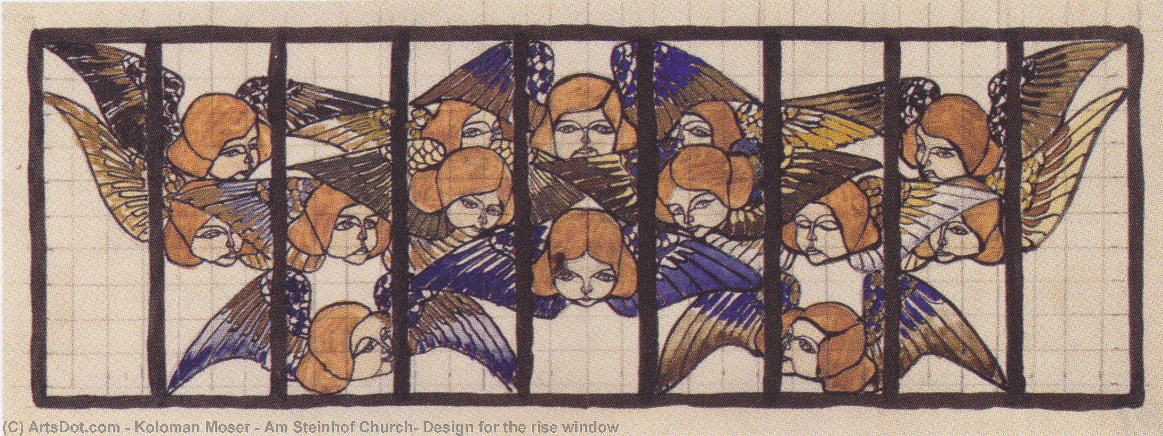 Am Steinhof Church, Design For The Rise Window — Koloman Moser