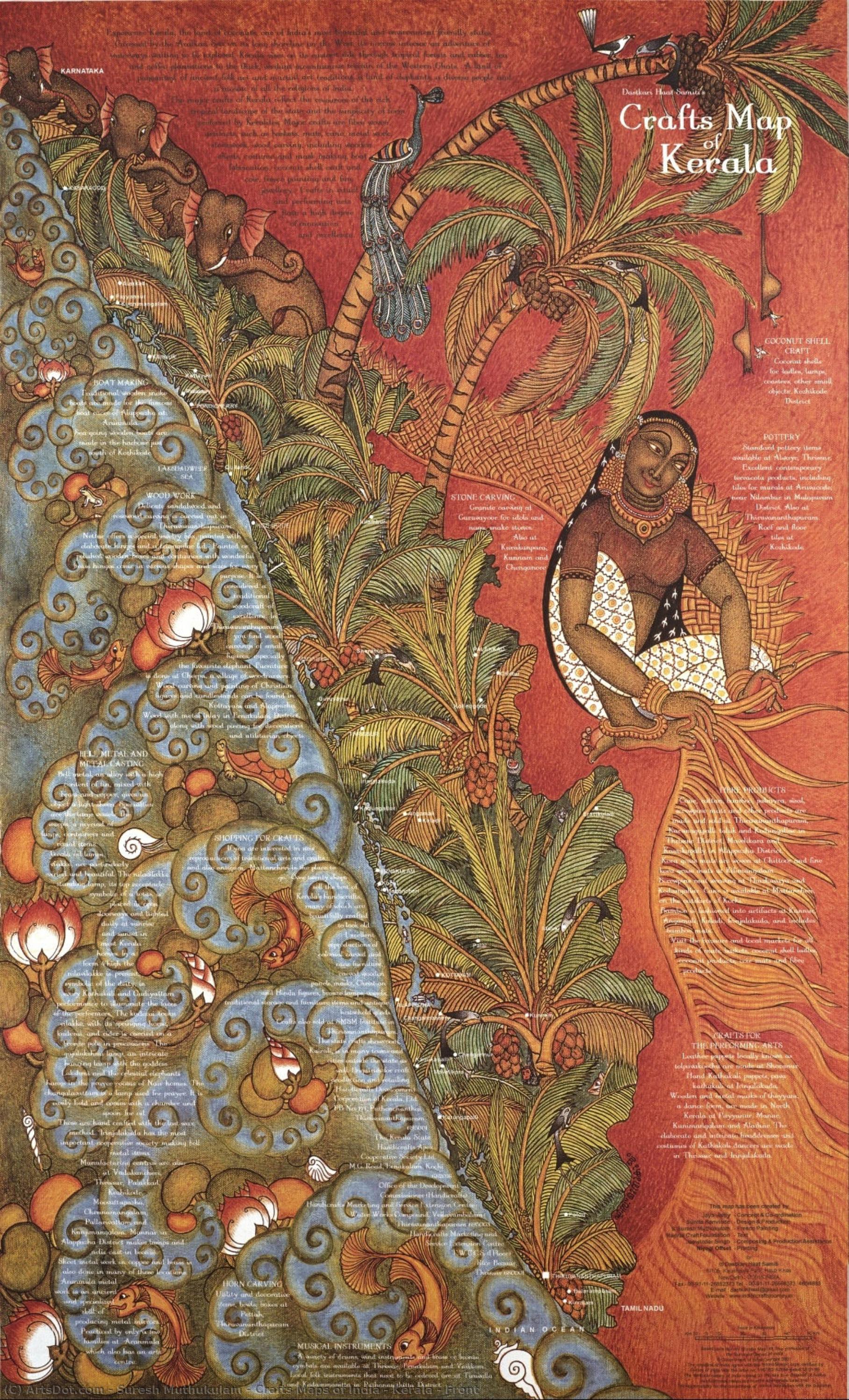 Crafts Maps Of India - Kerala - Front — Suresh Muthukulam