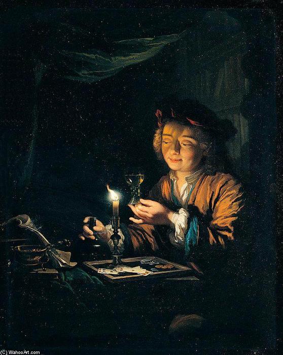 A Young Man Seated At A Table — Arnold Boonen