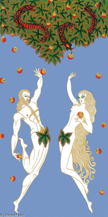 Adam And Eve — Erté