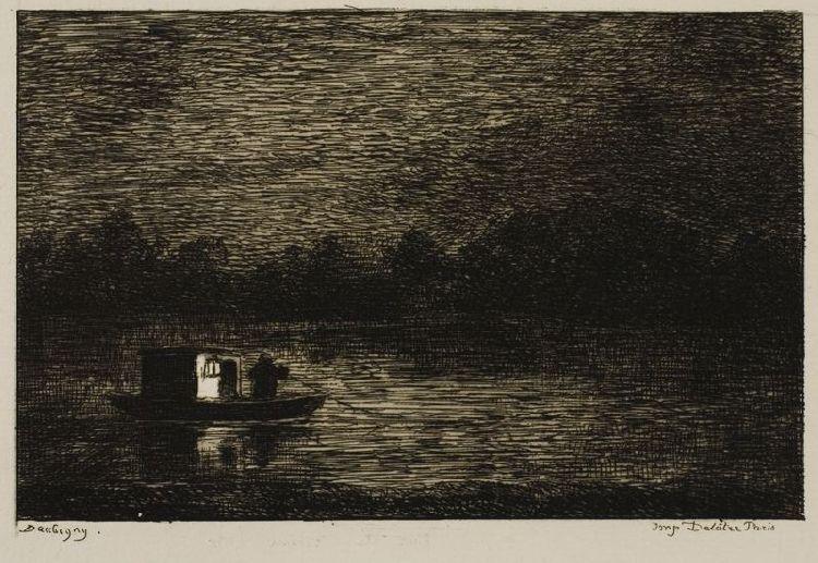 Night Voyage (the Fishing Net) — Charles-françois Daubigny
