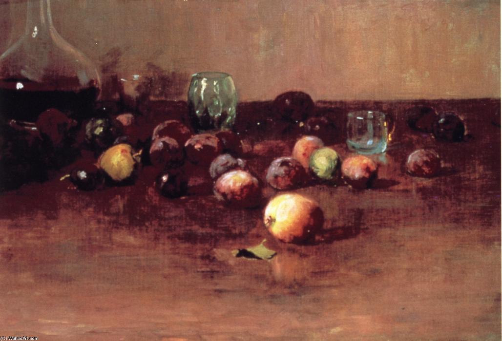 Plums, Waterglass And Peaches — Guy Orlando Rose
