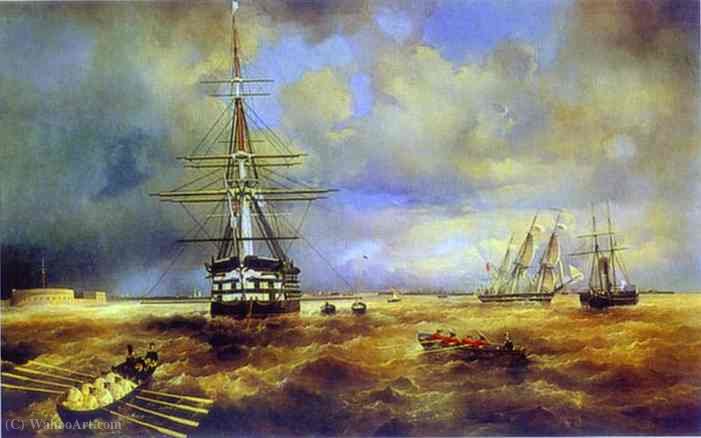 The Roads At Kronstadt — Ivan Konstantinovich Aivazovsky