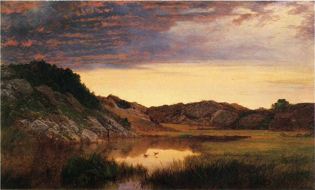 Sunrise Among The Rocks Of Paradise, Newport — John Frederick Kensett