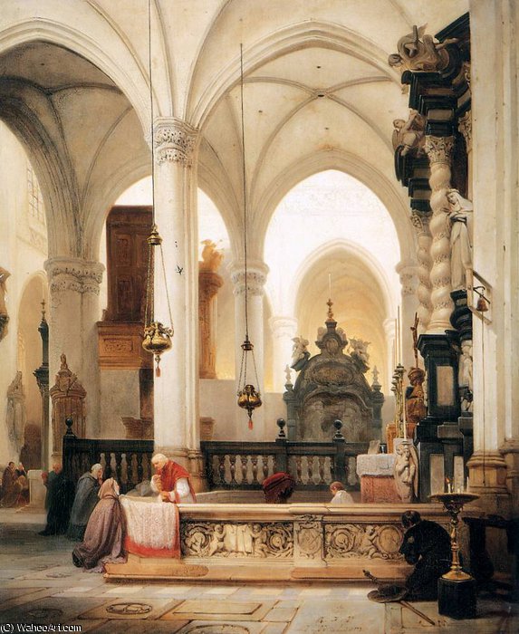 St Jacques Kerk In Antwerpen Sun — Johannes Bosboom