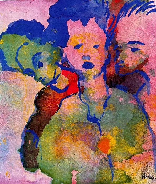 Three Young Women — エミール・ノールデ