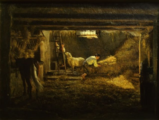 Interno D'una Stalla — Filippo Palizzi