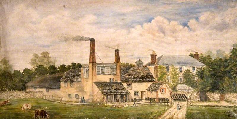 Swanage Brewery, Dorset, With Figures And A Cow — Job Hardy