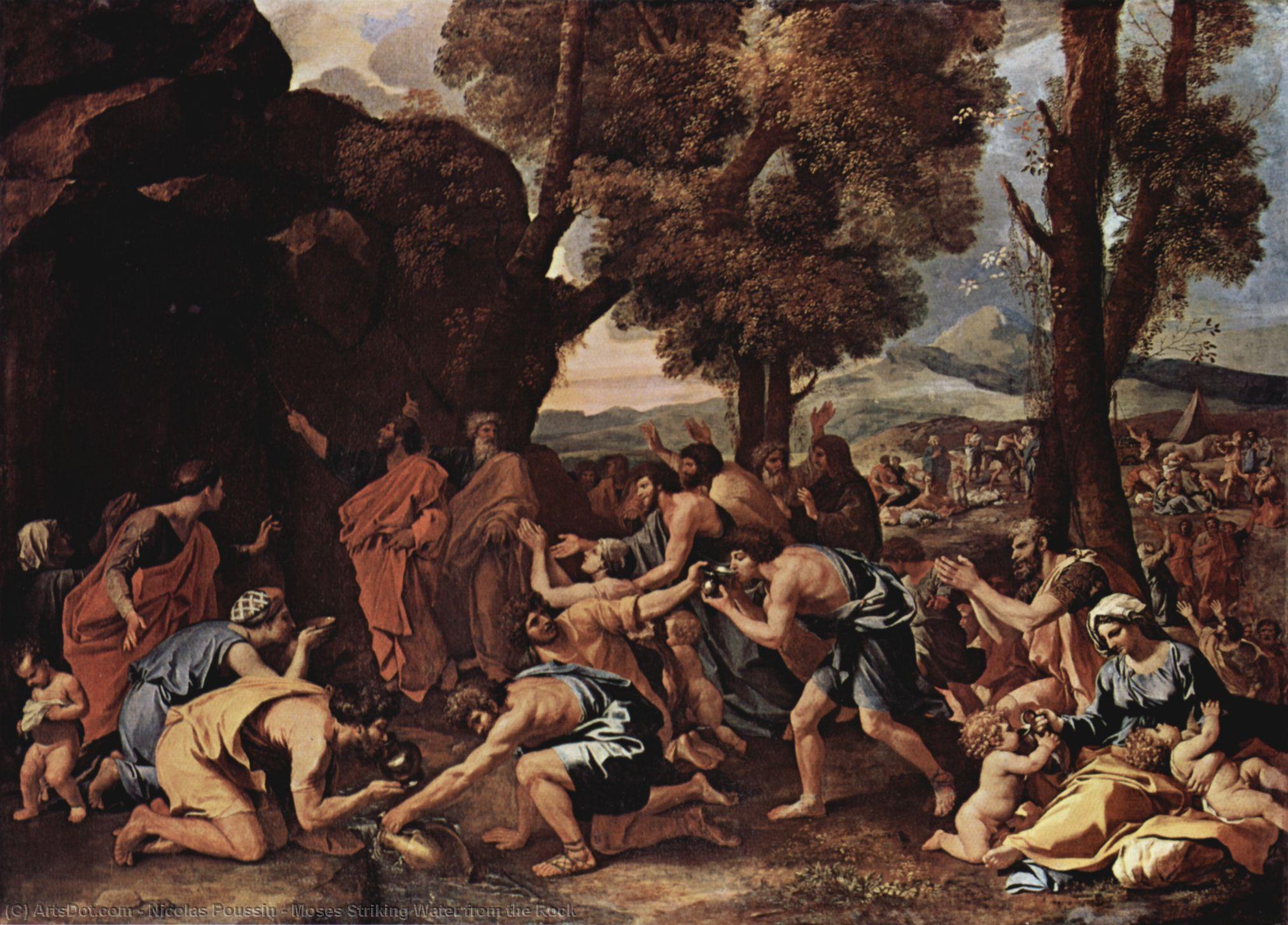 Moses Striking Water From The Rock — Nicolas Poussin