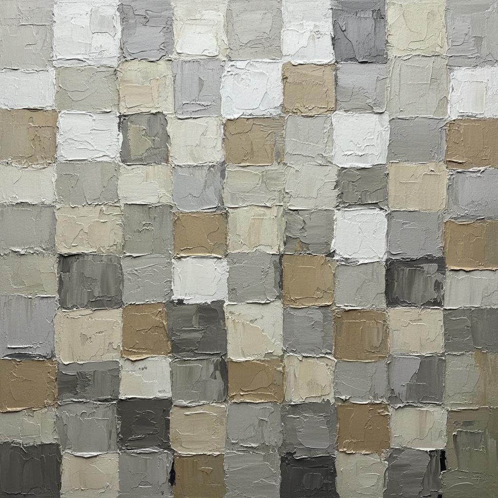 Monolithische Tektonische Schichten In Einem Meditativen Mosaik Aus Erde Und Schatten — David Moreau