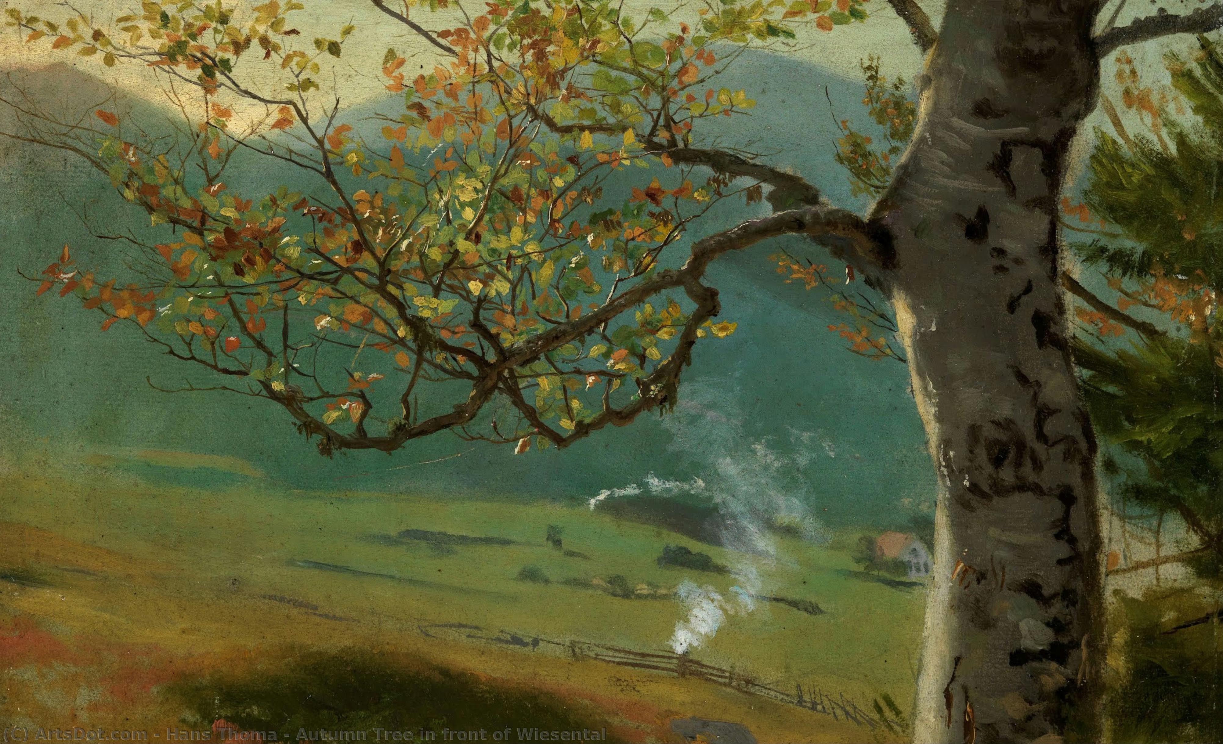 Autumn Tree In Front Of Wiesental — Hans Thoma