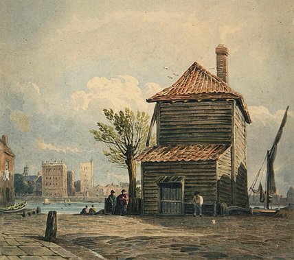 The Horse Ferry, Millbank — John Varley I (the Older)