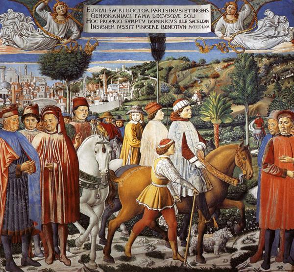 St. Augustine Departing For Milan — Benozzo Gozzoli