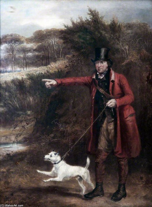The Earth Stopper With His Terrier — Francis Calcraft Turner