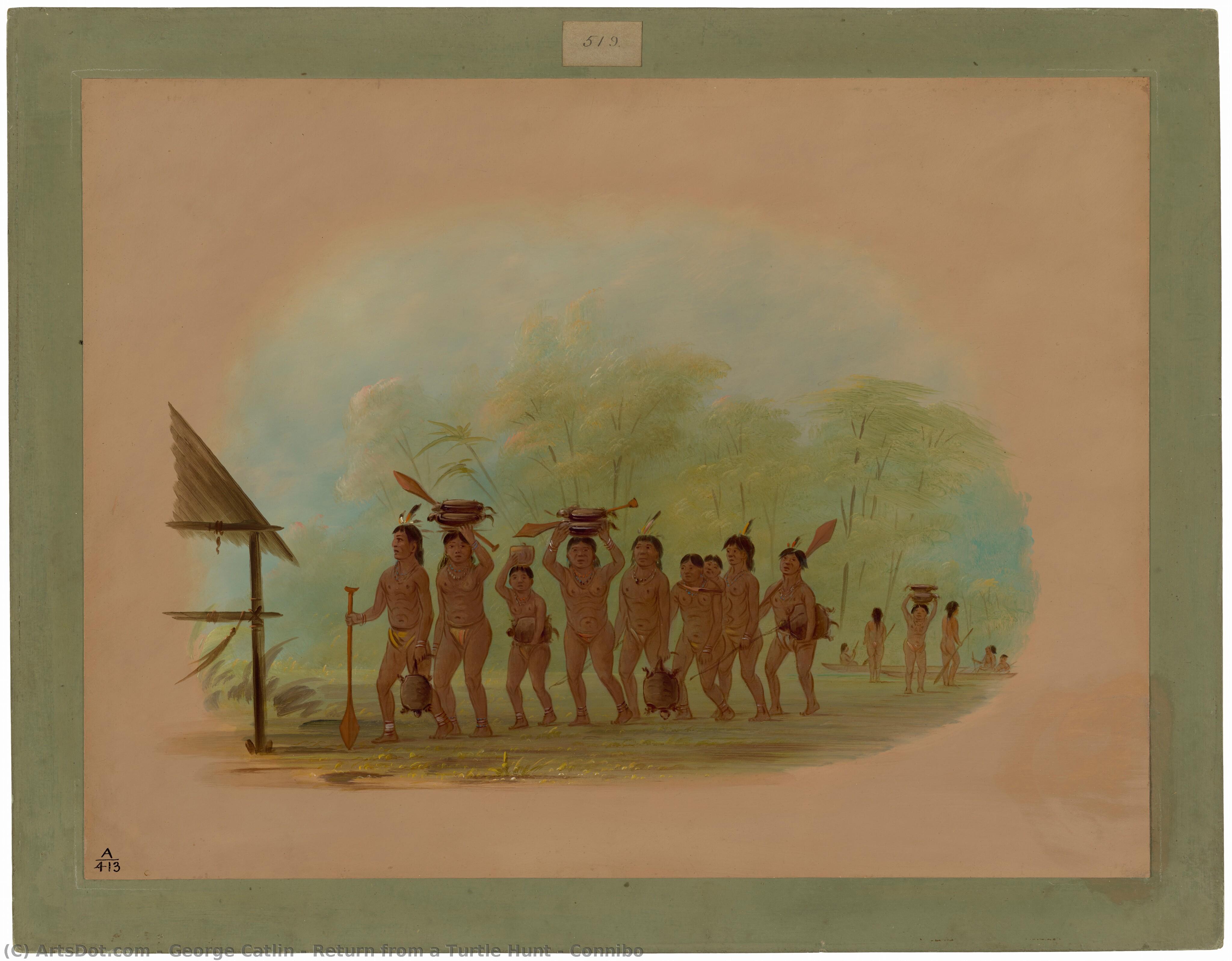 Return From A Turtle Hunt - Connibo — George Catlin