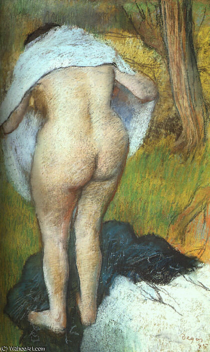 Girl Drying Herself, National Gallery Of Art At — Hilaire-germain-edgar Degas