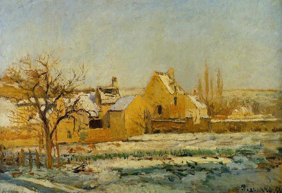 The Effect Of Snow At Hermitage — Camille Pissarro