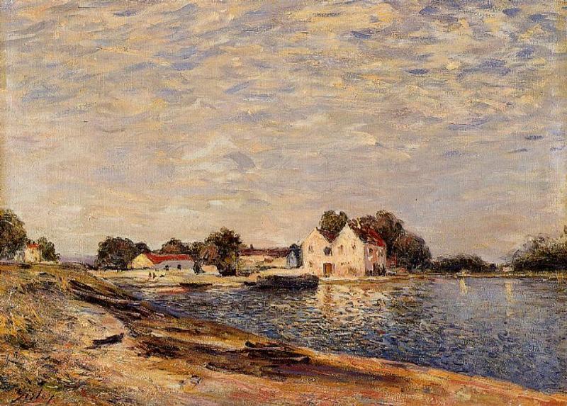 Saint-mammes, On The Banks Of The Loing — Alfred Sisley